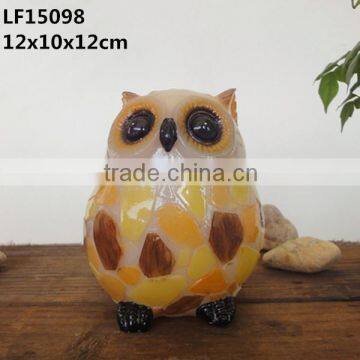 Solar outdoor garden decor transparent owl ornaments