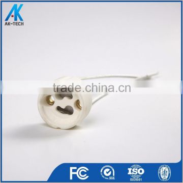 led ceramic lamp holder , halogen gu10 mr16 light socket factory