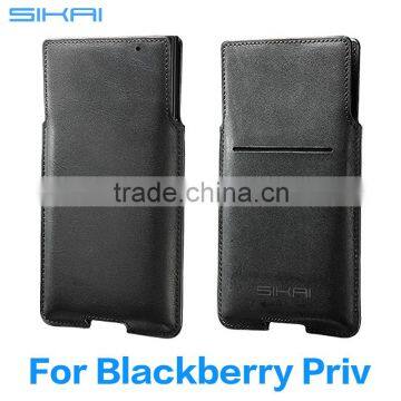 For Blackberry Priv Accessory Smart Slim Anti Drop Genuine leather Pouch Bag Case Cover