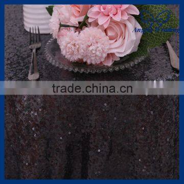 SQ025C New nice dark grey charcoal sequin table cloth