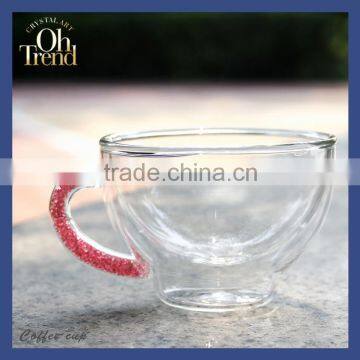 Promotional wholesale ECO friendly fashion glass coffee cup coffee cup and saucer coffee cup sleeves