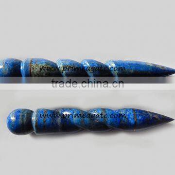 Lapis Lazuli Twisted With Sharp Point Healing Wand | Healing Wands For Sale