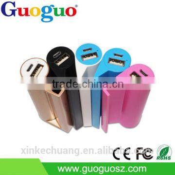 Guoguo promotion hot mini gift holder 1800mAh portable power bank for Iphone ,samgung,xiaomi