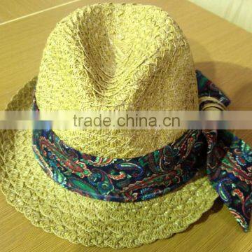 2014fashion natural grass straw floppy hats