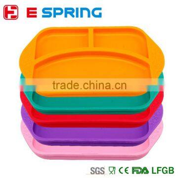 Fashion Colorful Design Safety Baby Fedding Dinner Plates Children Dinnerware Silicone placemat