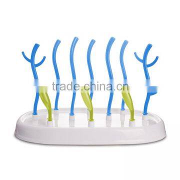 New Arrival Health Babies Product Plastic Display Foldable Baby Bottle Drying Rack