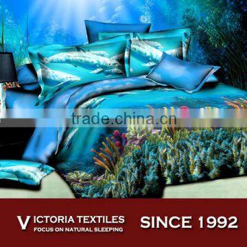 FRESH SEA ANIMAL bed quilt set 4 piece comforter sets