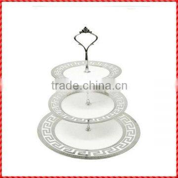 High quality ceramic cake holder cake stand three layers