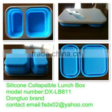 Customerized hot silicone collapsible lunch box