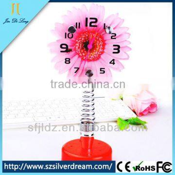 2014 China factory direct antique decorative bedside lamp clock