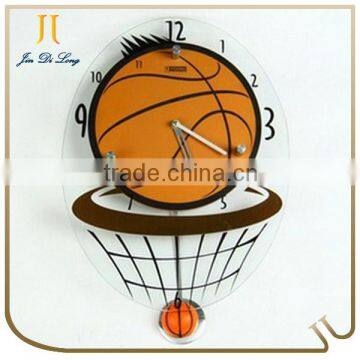 12" Aluminium Radio Controlled Wall Clock basketball wooden wall clock