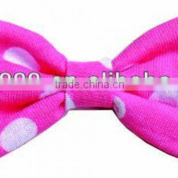 Fabric sewing bow with polka dots for chirldren clothing