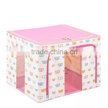 good quality home storage box with cute bear nylon foldable printed storage bag