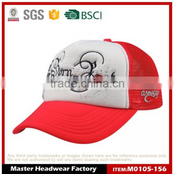 Fashional High Quality 5 Panel Mesh cap with Printed LOGO