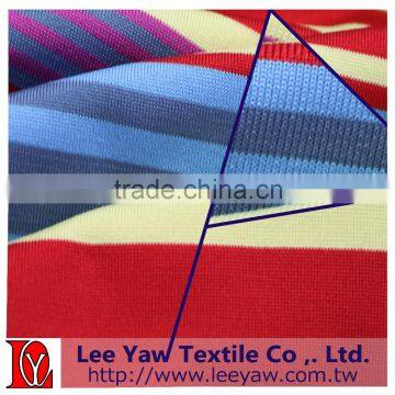 polyester spandex yarn dyed auto jersey fabric