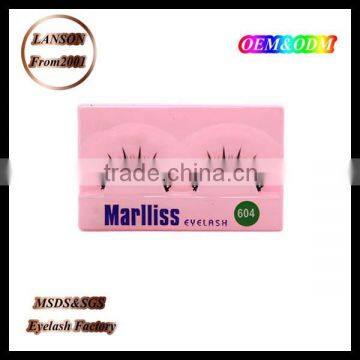 Eyelash factory strip false eyelash,604 silk eyelashes for wholesale