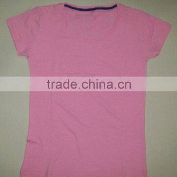 Blank women T shirts custom made 95% cotton 5% Lacra