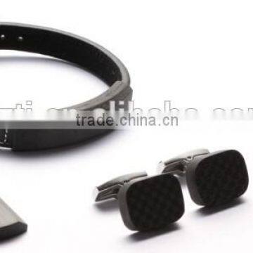 2016 Hottest cool carbon fiber jewelry set for men