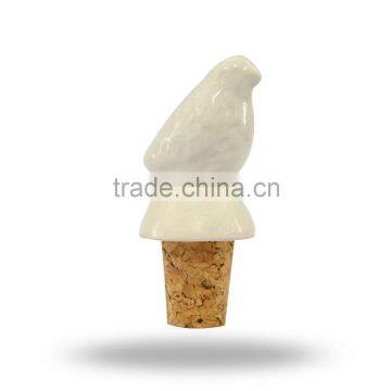 Ceramic White Bird Bottle Wine Stopper