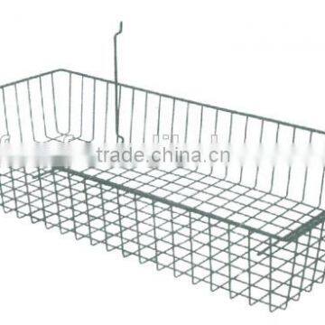 Large metal wire mesh slatwall storage basket G43