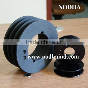 Taper lock pulley type B and Mi-lock pulley, V belt sheaves type C, cast iron pulley KTL coating