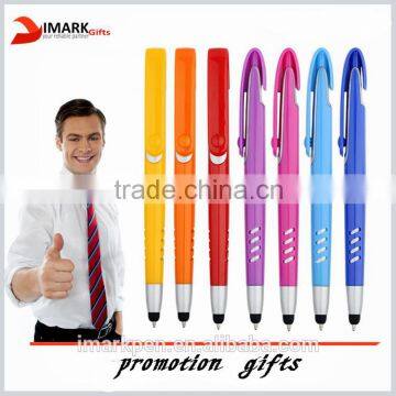 hot selling plastic stylus touch screen pen with ballpoint pen