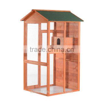 Pawhut 71" Large Vertical Outdoor Aviary Bird Cage - Golden Red