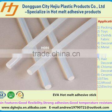 Good binding strength and Temperature resistance Transparent Ethylene Vinyl Acetate base hot melt adhesive stick