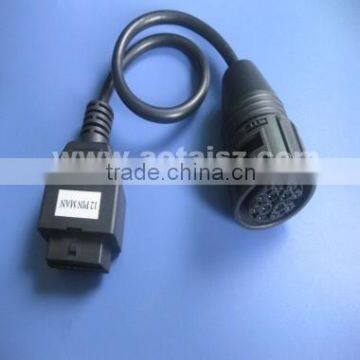 J1939 OBD2 cable 12 pin heavy truck OBD cable