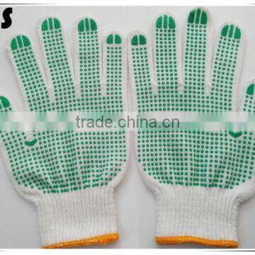 BSSAFETY China Supplier Poly Cotton Knitted Pvc Dotted Safety Gloves, Cheap Work Gloves photo-2