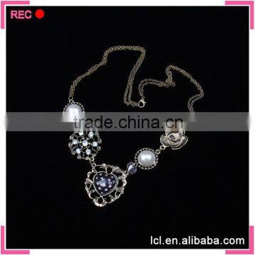 Chunky Necklaces Pearl Jewelry, Copper Charms Fashionable New Design Necklace photo-3