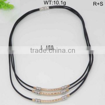 Fashion style black leather necklace cord