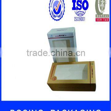 2014 new design paper packaging box with window for health produce