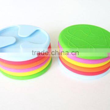 2016 Funny Silicone Blank Glass Coaster ,Cup Coaster,Wine Coaster