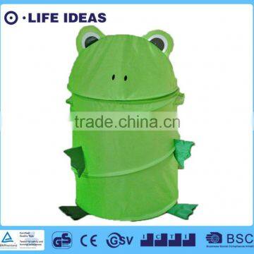 polyester printing folding storage hamper pop up toys hamper lovely three-dimensional frog