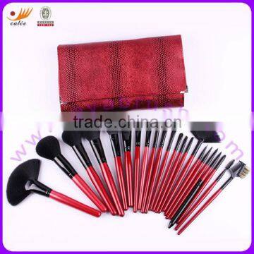 22 Piece Nylon Hair Cosmetic Brush Set With Cosmetic Case