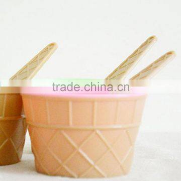 Hot Selling Ice Cream Cup With Spoon Price Mini Design Plastic Ice Cream Cup photo-6