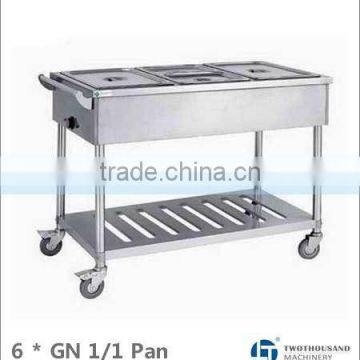 Bain Marie with Trolley - 6 x GN 1/1, S/S, CE, TT-WE1201D