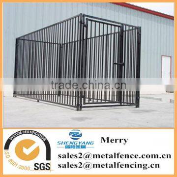 5'X10' European style welded dog kennel fence with large run