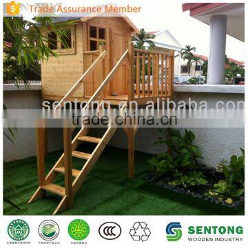 Outdoor Kids Wooden Playhouse with Platform