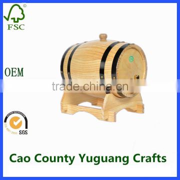 1.5L pine wood barrel wooden wine beer barrel