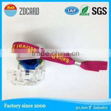 High class cheap price rfid nfc fabric woven bracelet wristband