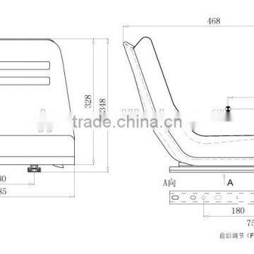 Small Mini Tractor Seat Universal Agricultural Seat PVC With Safety Belt YH-20 photo-4