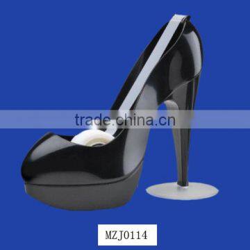 Black stiletto high heel shoe desh top office tape dispenser