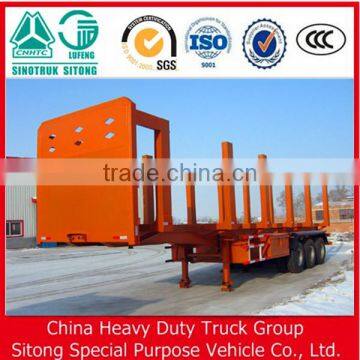 Jining Wood Transportation Semi Trailer Timber Trailer Truck
