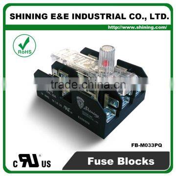 FB-M033PQ 600V 30 Amp 3 Pole 10x38 Midget Fuse Holder Block photo-3