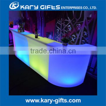 Illuminated led portable bar, mobile bar counter, glowing bar counter tables