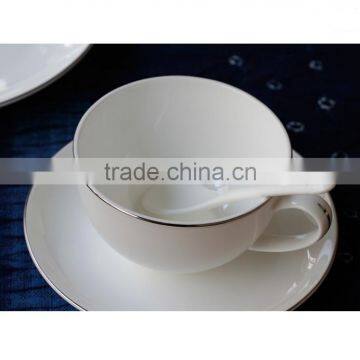 Haonai new style high quality new bone china small coffee cup and saucer set