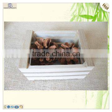 Recycal Crafts Gift Long Apple Storage Wooden Box photo-2