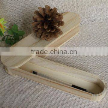 Unfinished custom natural wooden pen display box case